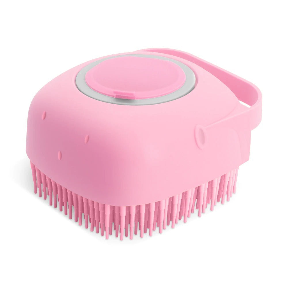 Pet Shampoo Massager Brush, Soft Silicone Scrubber