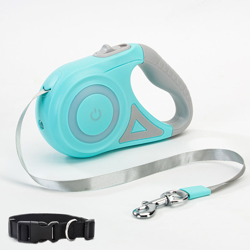 Retractable Dog Leash with Collar & Spotlight