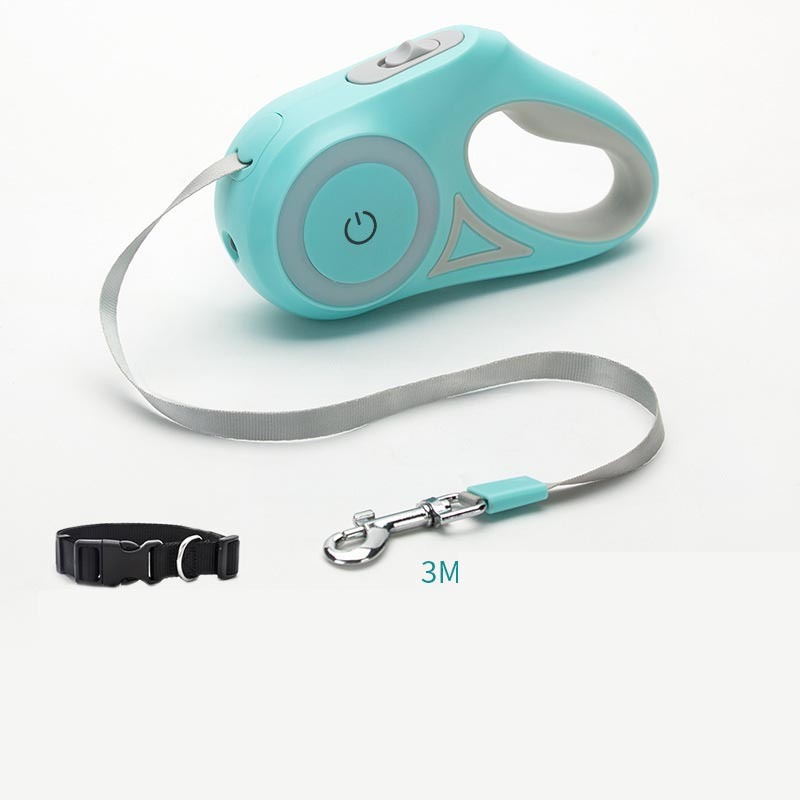 Retractable Dog Leash with Collar & Spotlight