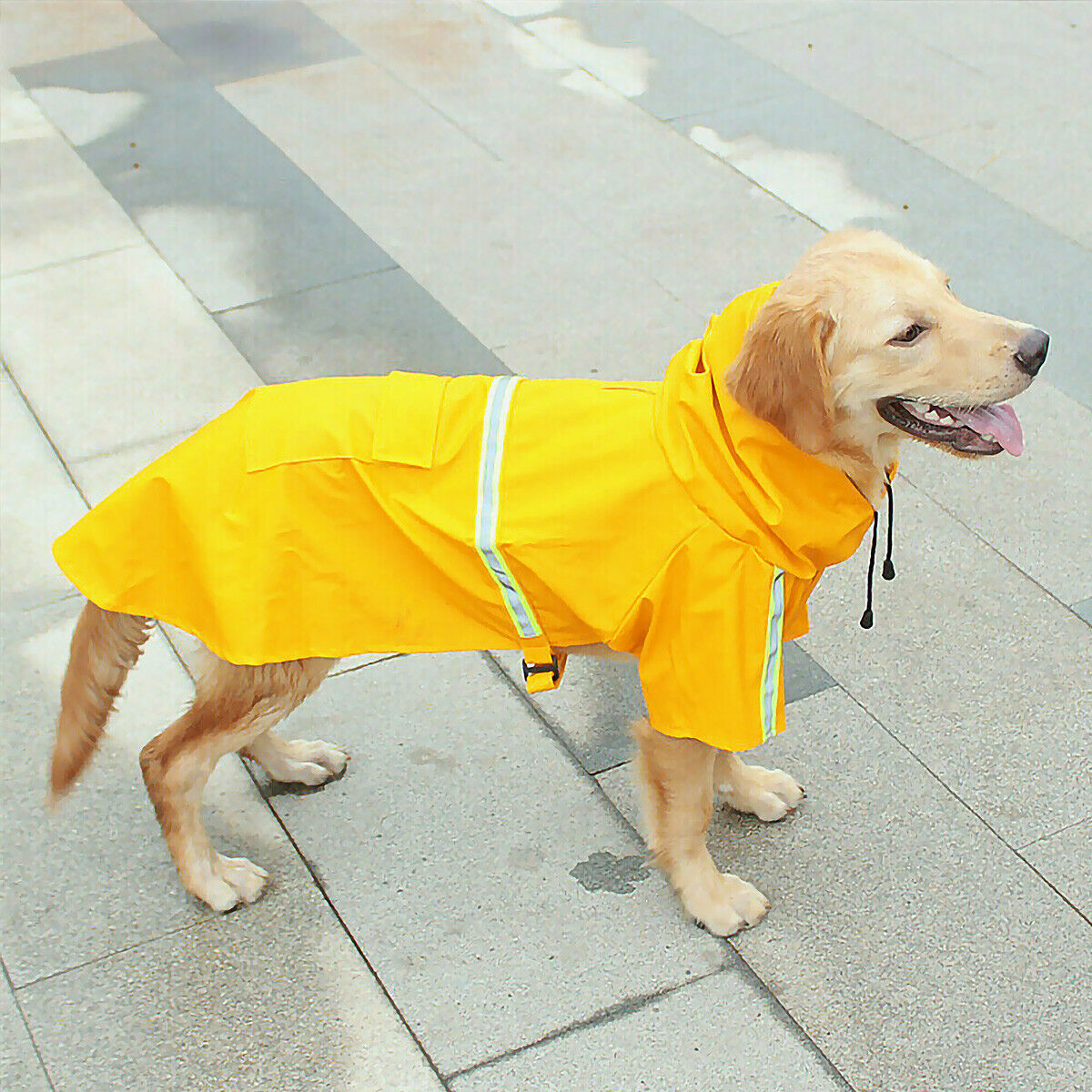 Reflective Waterproof Dog Raincoat with Hood