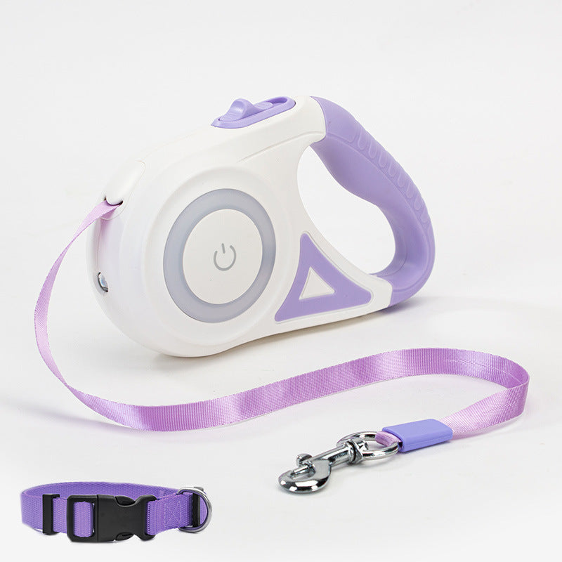 Retractable Dog Leash with Collar & Spotlight